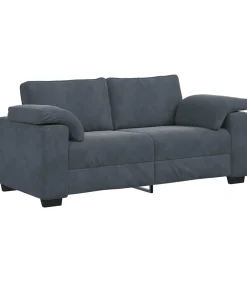 Loveseat bank 140 cm fluweel donkergrijs