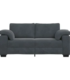 Loveseat bank 140 cm fluweel donkergrijs