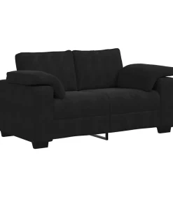 Loveseat bank 120 cm fluweel zwart