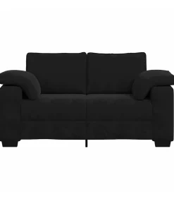 Loveseat bank 120 cm fluweel zwart