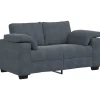 Loveseat bank 120 cm fluweel donkergrijs