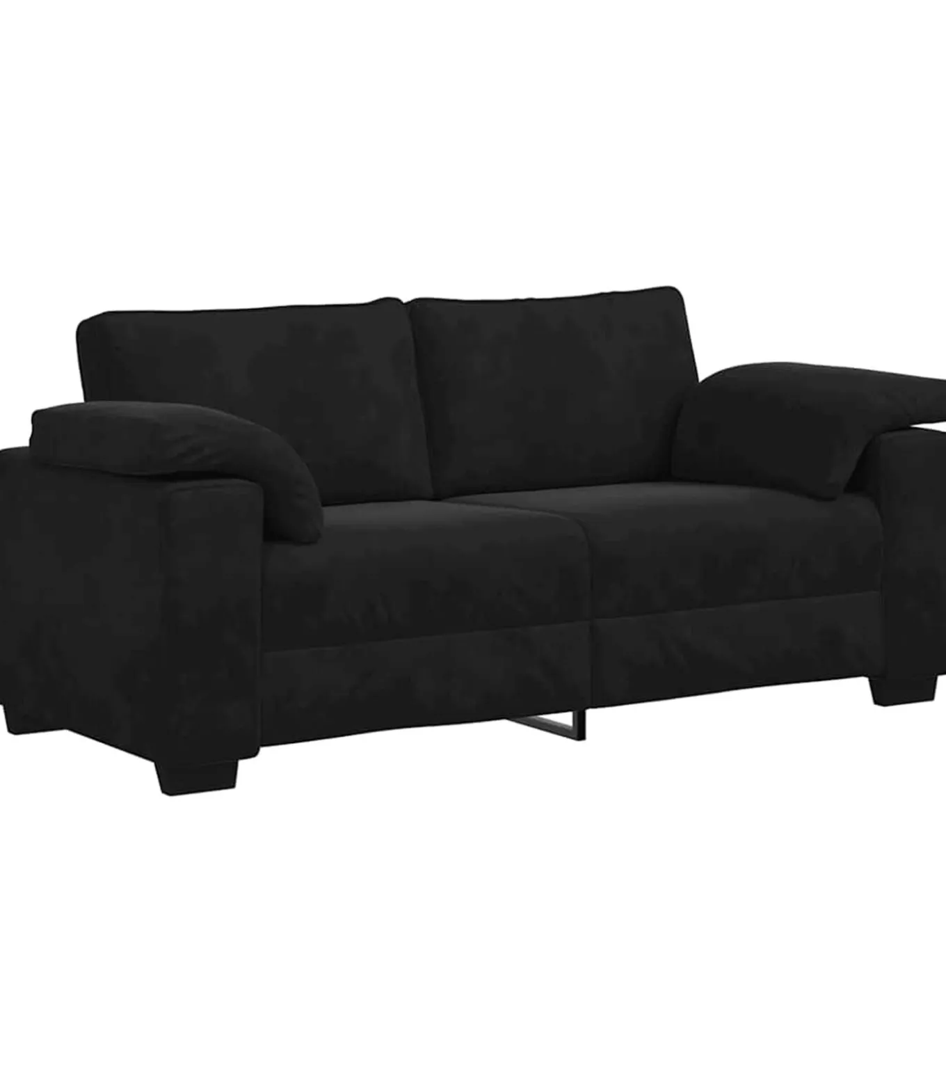 Loveseat bank 140 cm fluweel zwart