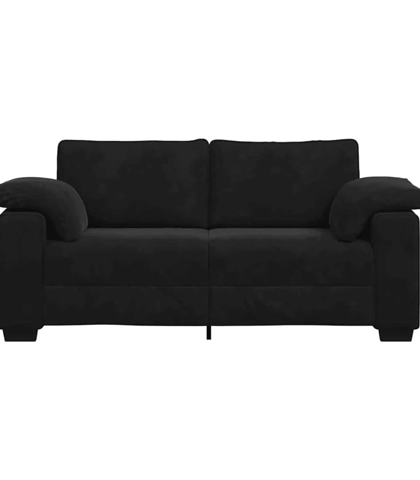 Loveseat bank 140 cm fluweel zwart