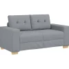 Loveseat bank 120 cm stof lichtgrijs