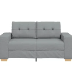 Loveseat bank 120 cm stof lichtgrijs
