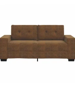 Loveseat met kussen Bruin Kunstleer