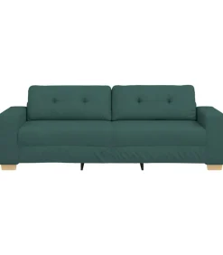 Loveseat met kussen Donkergroen Stof