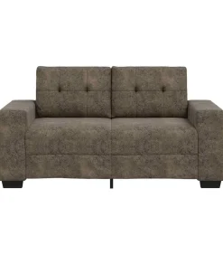 Loveseat met kussen Donkergrijs Kunstleer