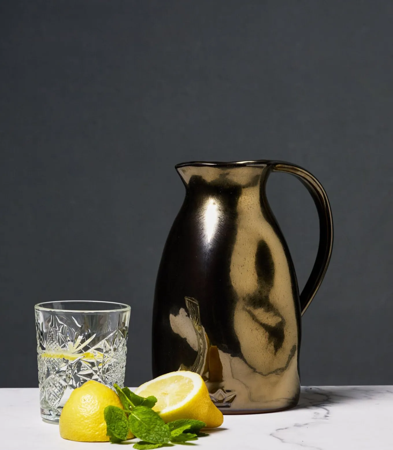 Luxe - Handgemaakt - Karaf - Aardewerk - Medium - Platinum