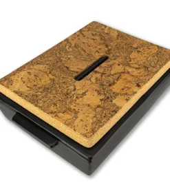 Luxe - Keramiek - Ovenschaal met deksel - Inclusief onderzetter van kurk - Zwart