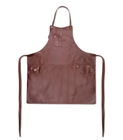 Luxe - Volnerf leer - Barbecue - Keuken - Schort - 5 zakken - Bruin