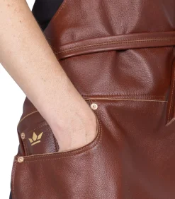 Luxe - Volnerf leer - Barbecue - Keuken - Schort - 5 zakken - Bruin