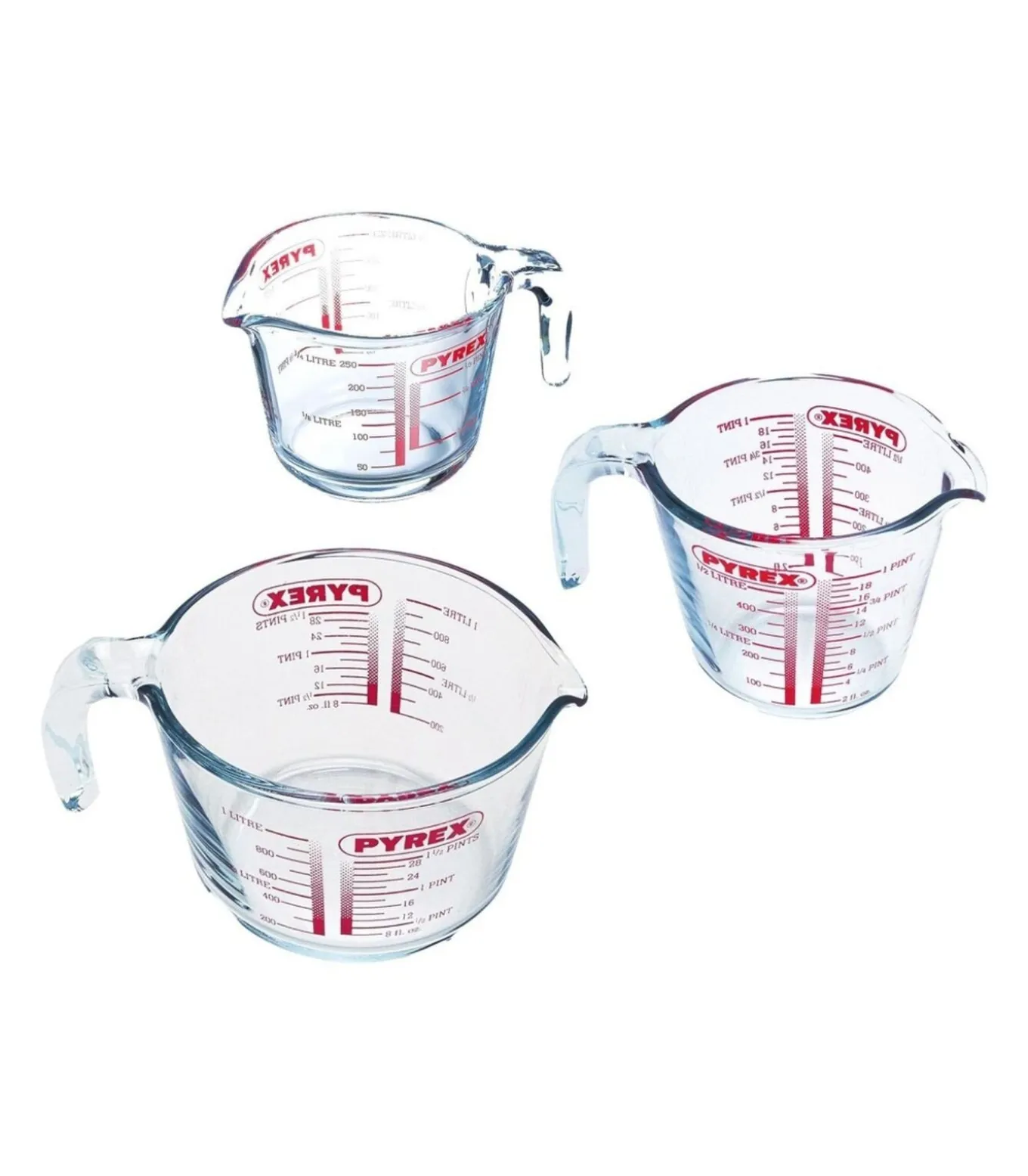Maatbeker Set Classic Prepware (250 ml, 500 ml & 1 liter) - 3-Delig