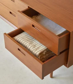 Magda 50's - Lage ladekast van massief mahoniehout