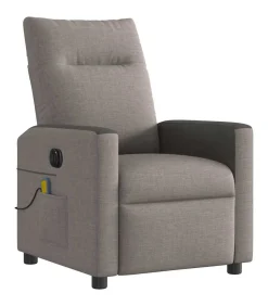 Massagestoel elektrisch verstelbaar stof taupe