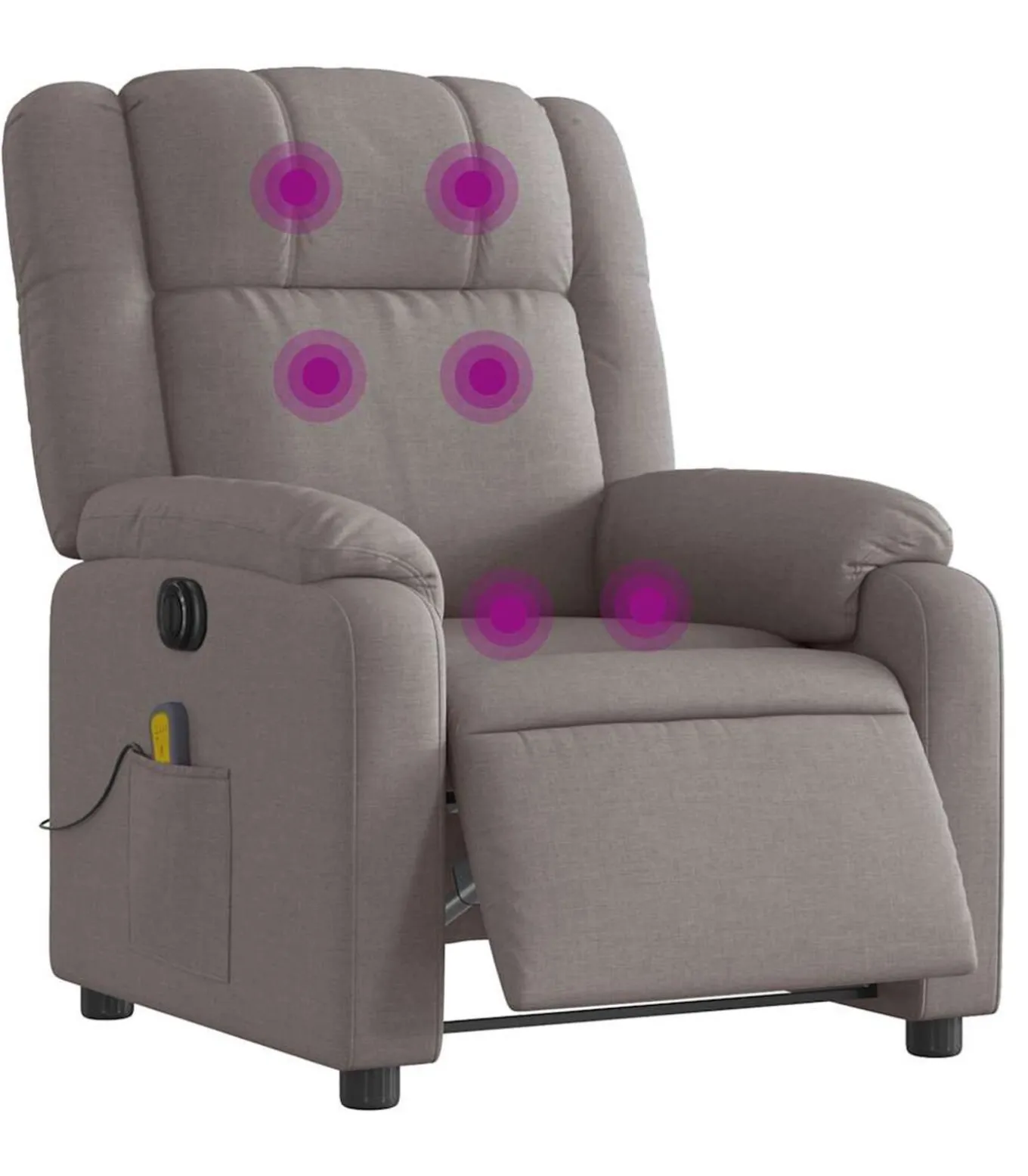 Massagestoel elektrisch verstelbaar stof taupe