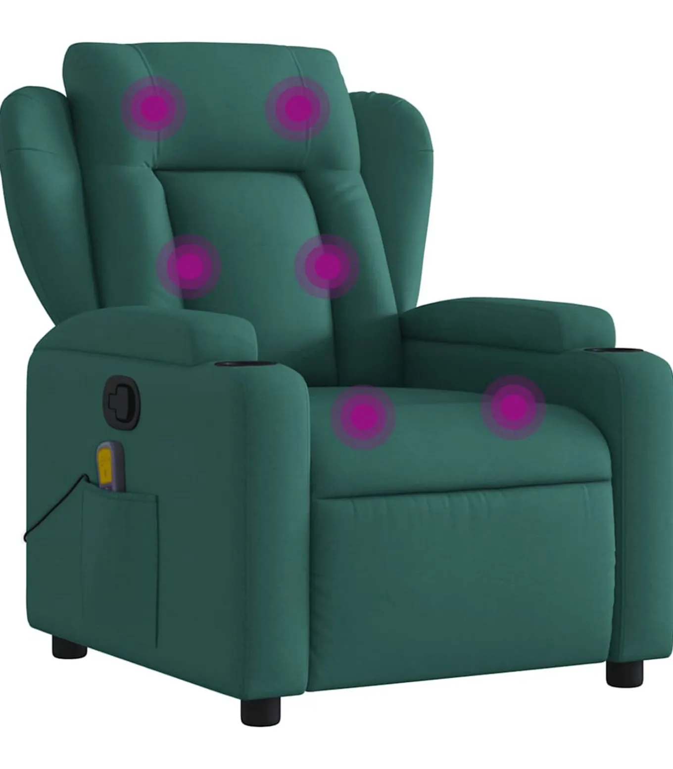 Massagestoel verstelbaar stof donkergroen