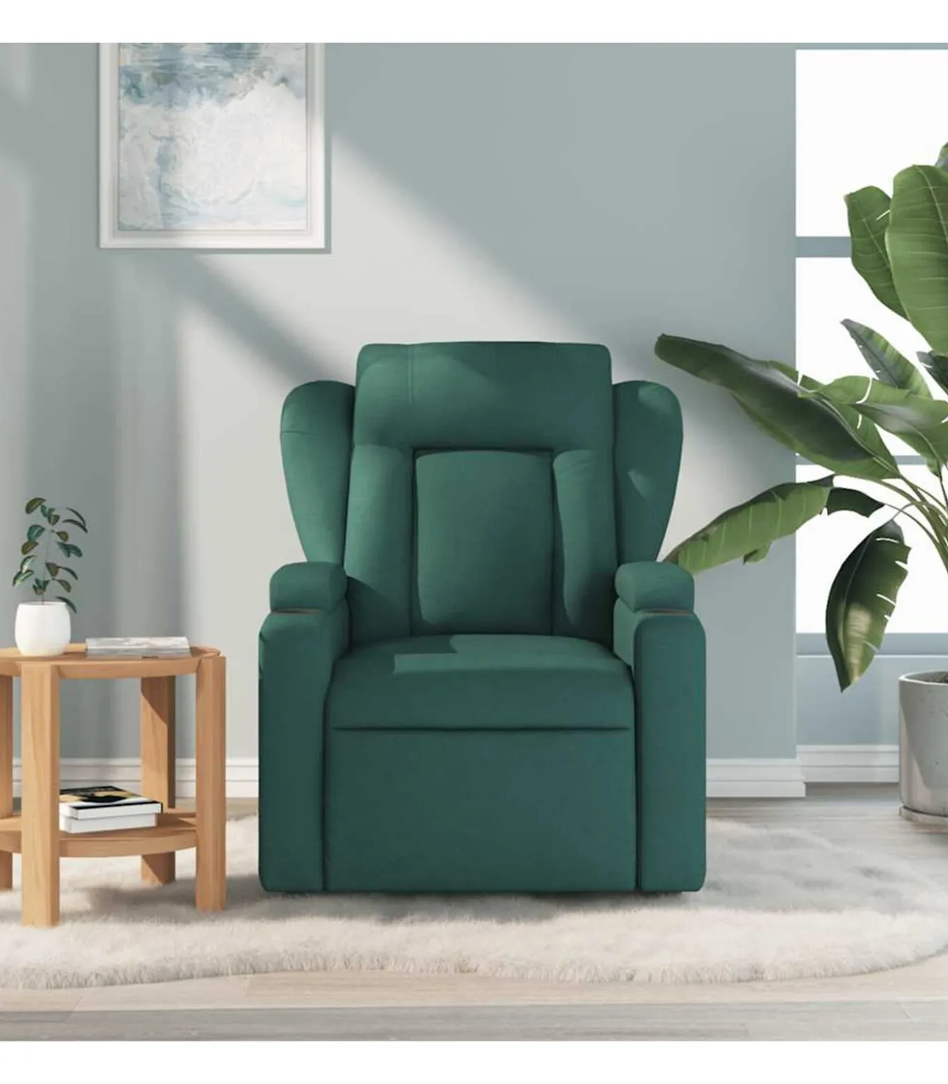 Massagestoel verstelbaar stof donkergroen