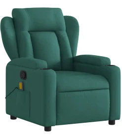 Massagestoel verstelbaar stof donkergroen