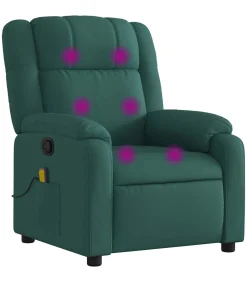 Massagestoel verstelbaar stof donkergroen