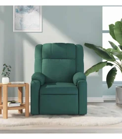 Massagestoel verstelbaar stof donkergroen