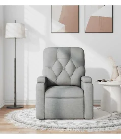 Massagestoel verstelbaar stof lichtgrijs