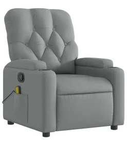 Massagestoel verstelbaar stof lichtgrijs