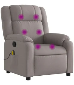 Massagestoel verstelbaar stof taupe