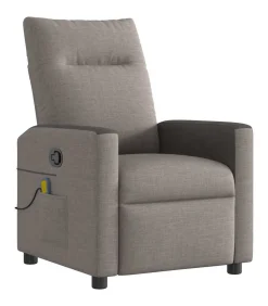 Massagestoel verstelbaar stof taupe