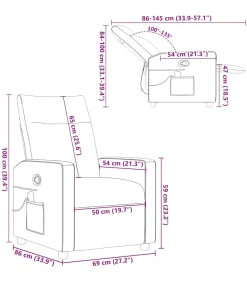 Massagestoel verstelbaar stof taupe
