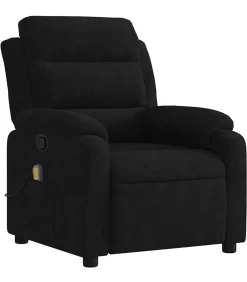 Massagestoel verstelbaar fluweel zwart