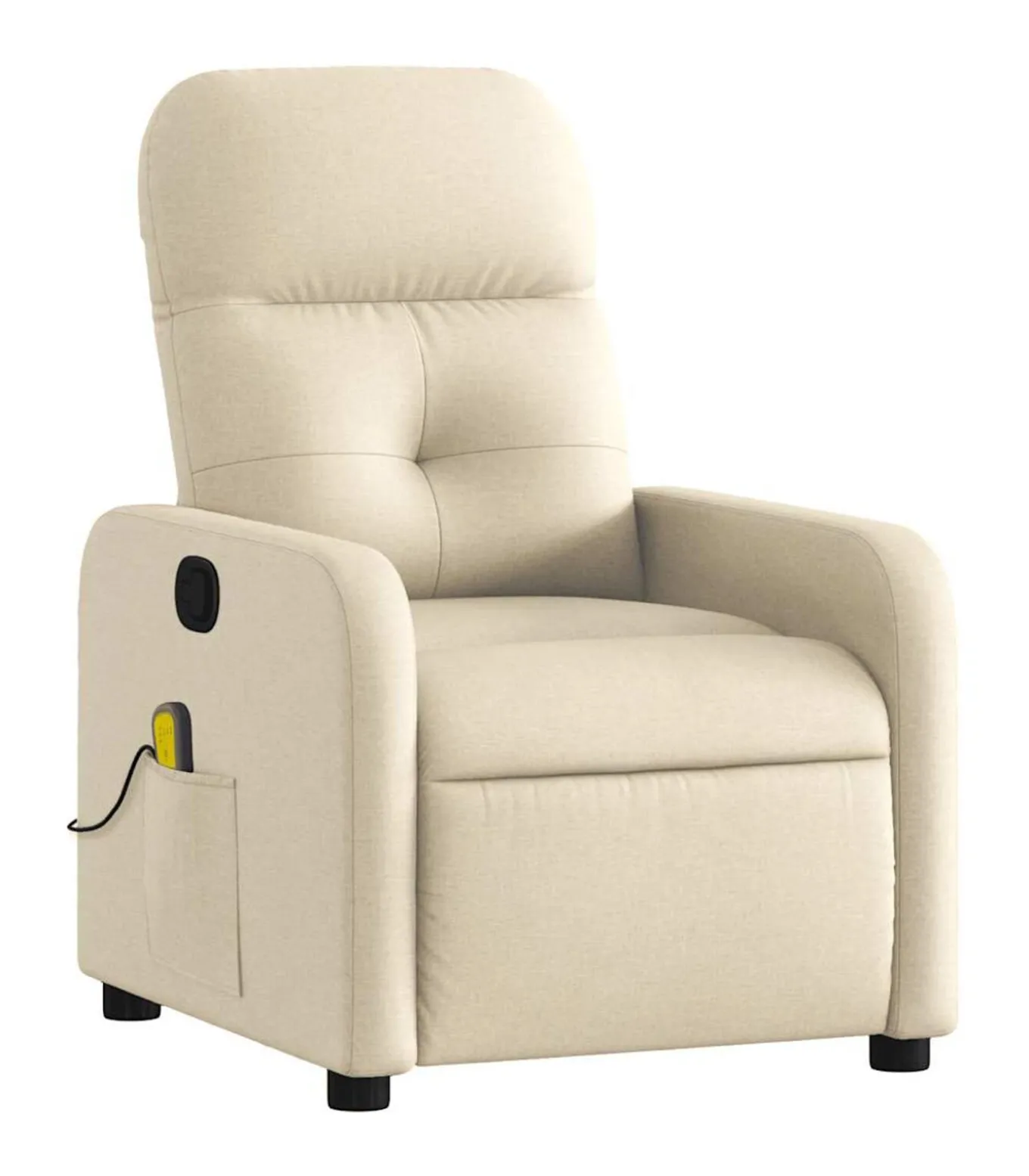 Massagestoel verstelbaar stof crèmekleurig