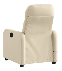 Massagestoel verstelbaar stof crèmekleurig