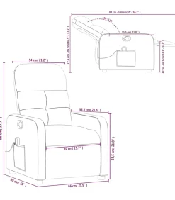 Massagestoel verstelbaar stof crèmekleurig