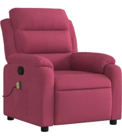 Massagestoel verstelbaar fluweel wijnrood