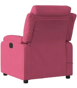 Massagestoel verstelbaar fluweel wijnrood