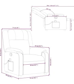 Massagestoel verstelbaar stof crèmekleurig