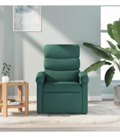 Massagestoel verstelbaar stof donkergroen