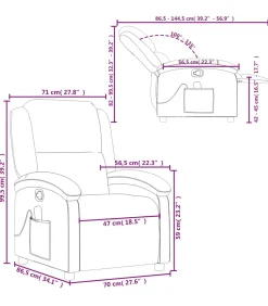 Massagestoel verstelbaar fluweel wijnrood
