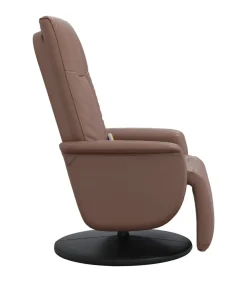 Massagestoel verstelbaar met voetensteun kunstleer bruin