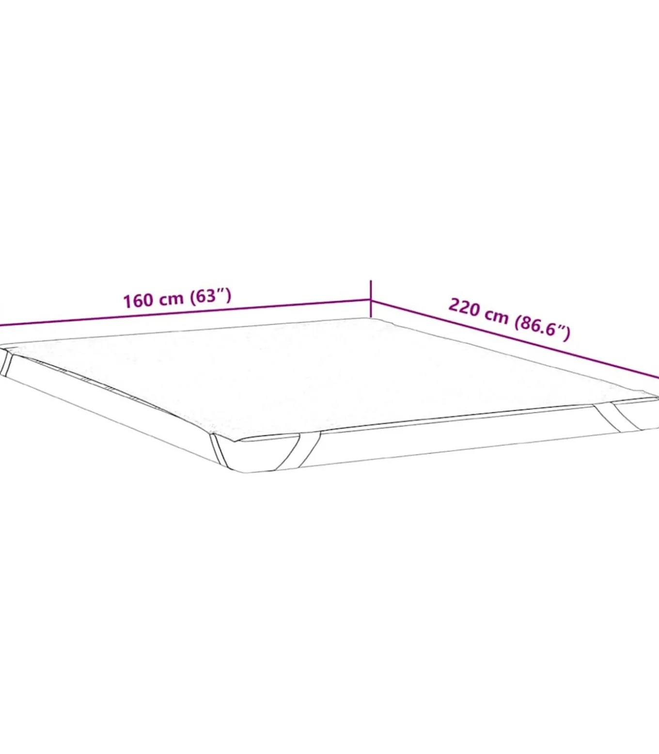Matrasbeschermer waterdicht 160x220 cm wit