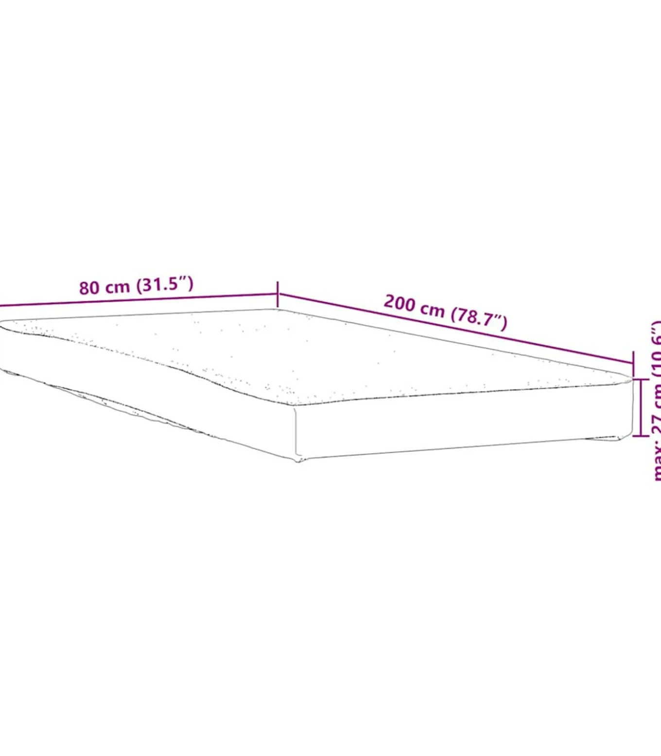 Matrasbeschermer waterdicht 80x200 cm wit