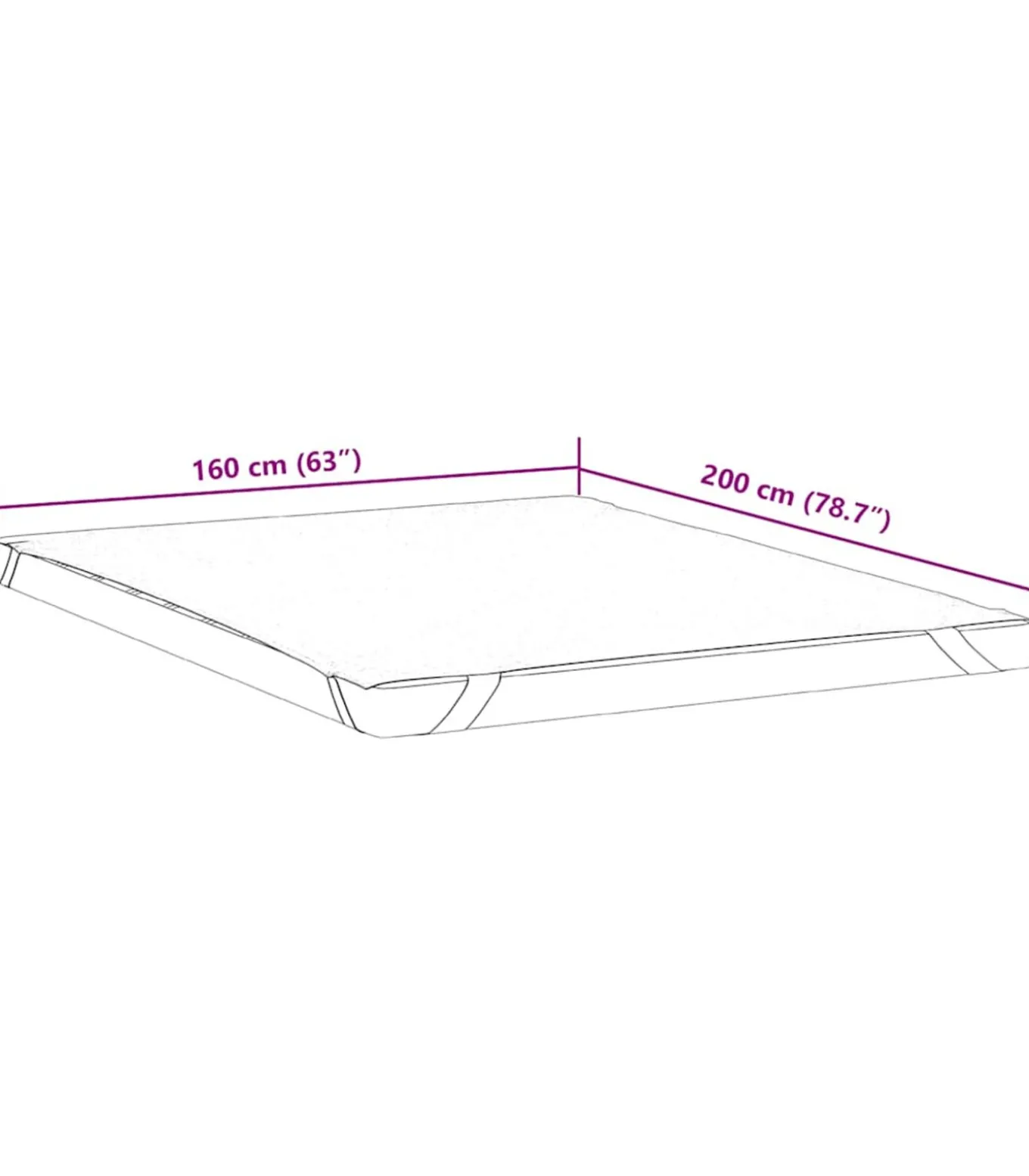 Matrasbeschermer waterdicht 160x200 cm wit