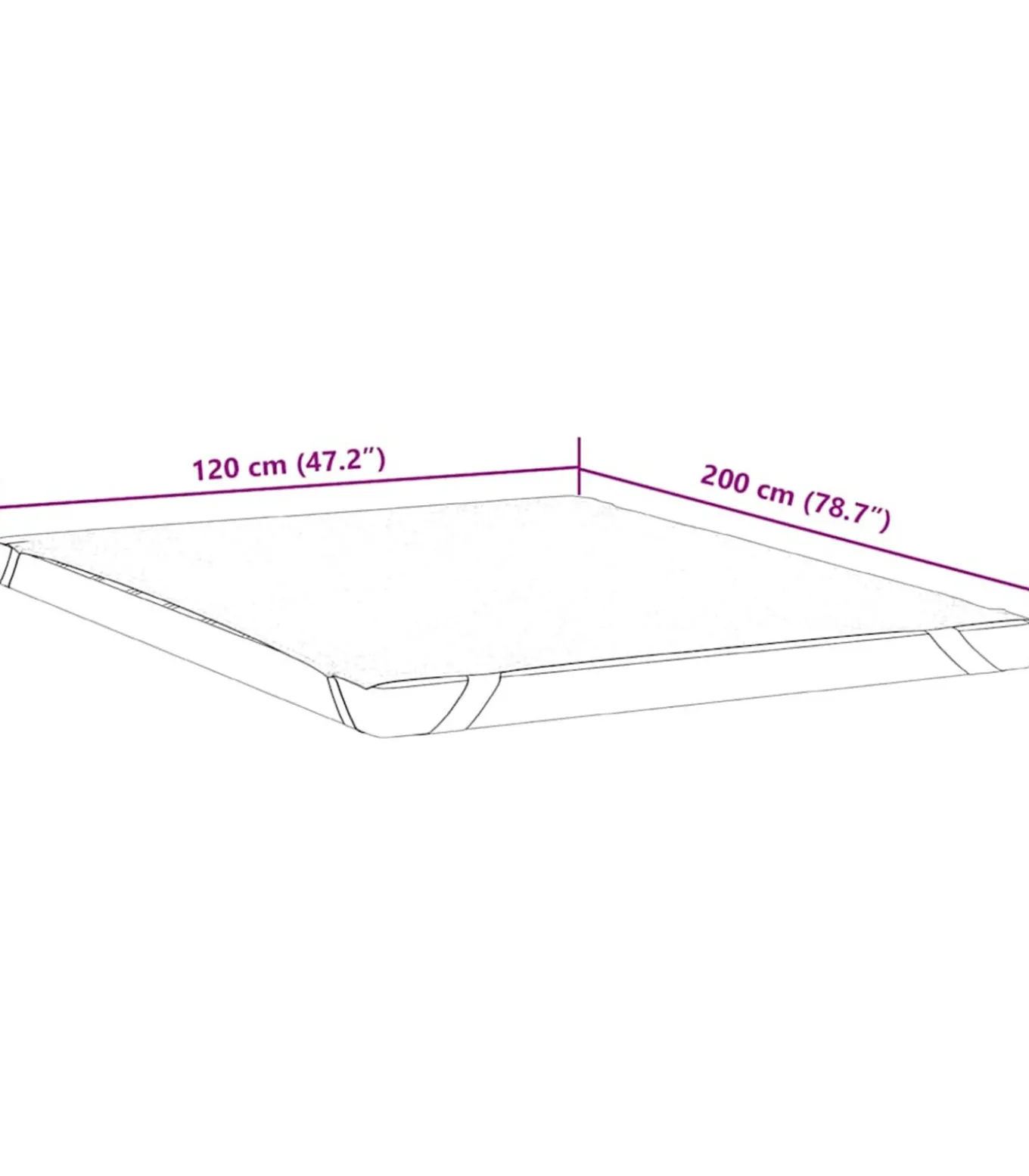 Matrasbeschermer waterdicht 120x200 cm wit