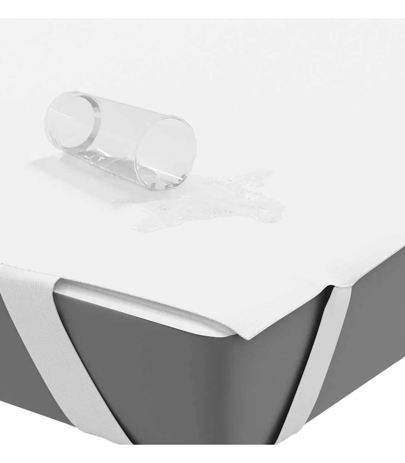 Matrasbeschermer waterdicht 90x220 cm wit