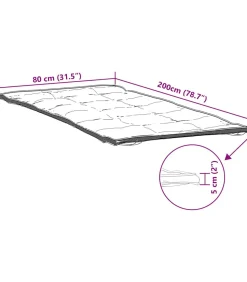 Matrasbeschermer 80x200 cm wit