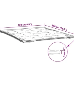 Matrasbeschermer 160x200 cm wit