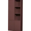 Merel opbergkast - Grenen - Bordeauxrood - 100x200x44