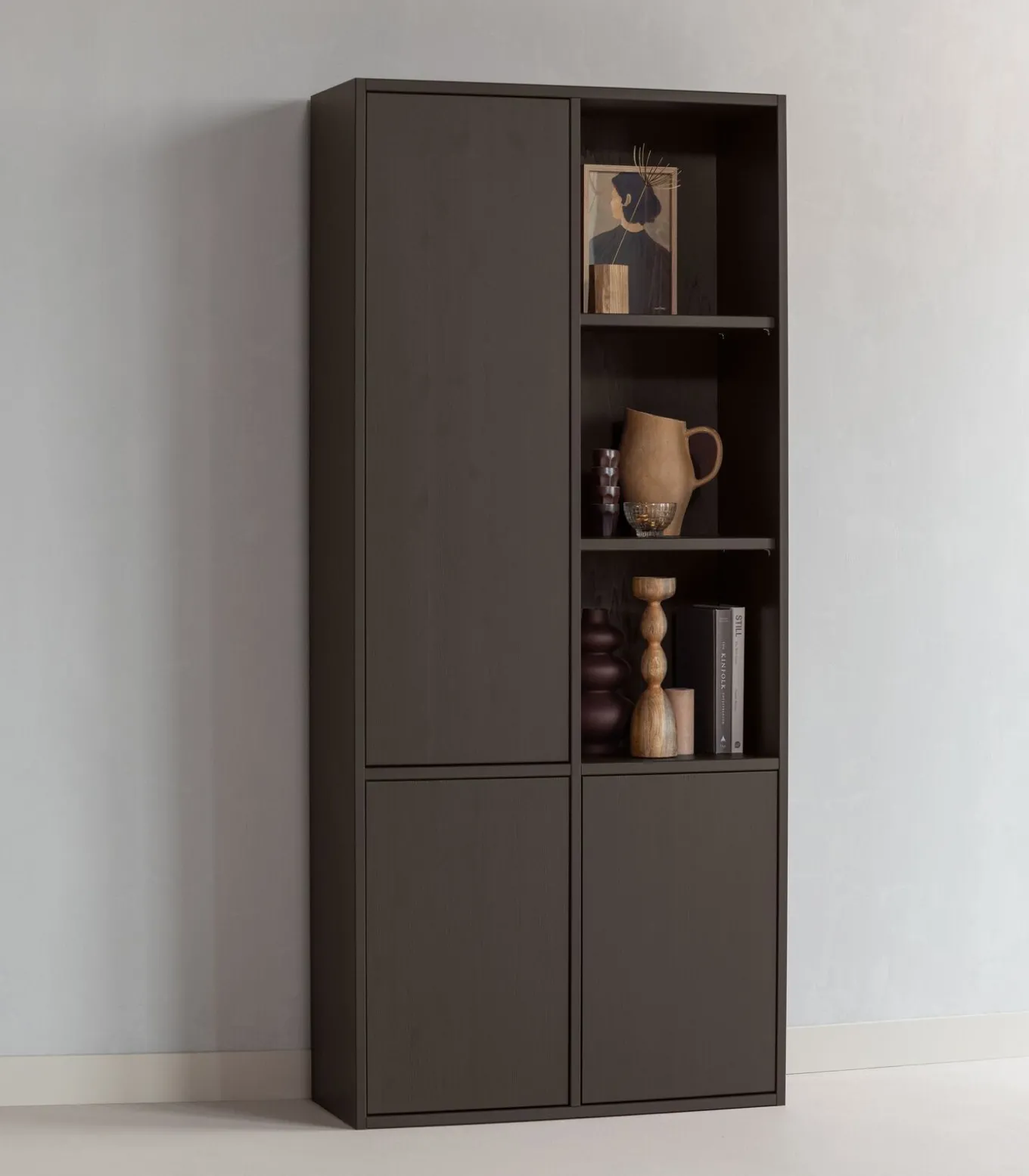 Merel opbergkast - Grenen - Middenbruin - 100x200x44