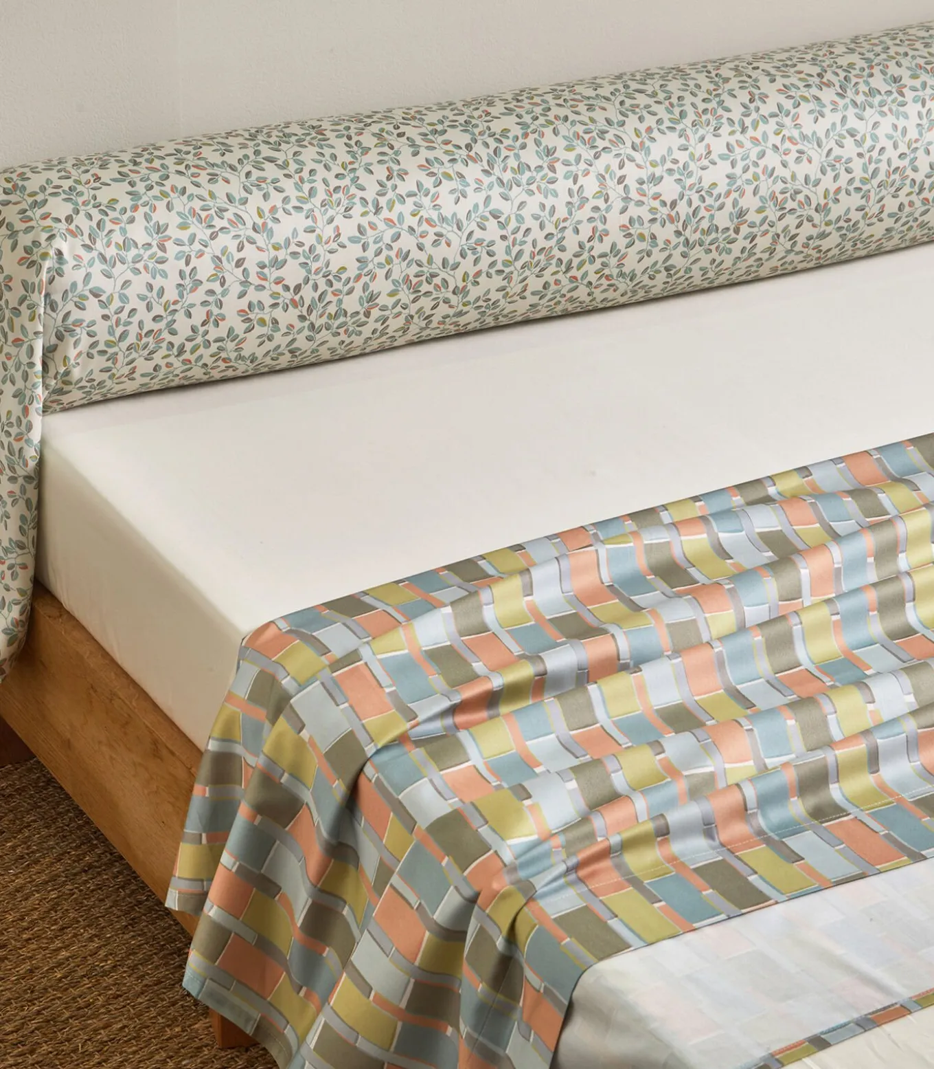 MIX AND MATCH Celadon - Laken Satijn katoen